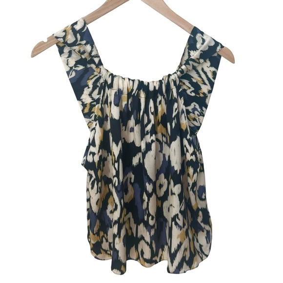 ESPECIA Ikat Tribal Print Sleeveless Top Silky Viscose Size Small - Picture 12 of 16